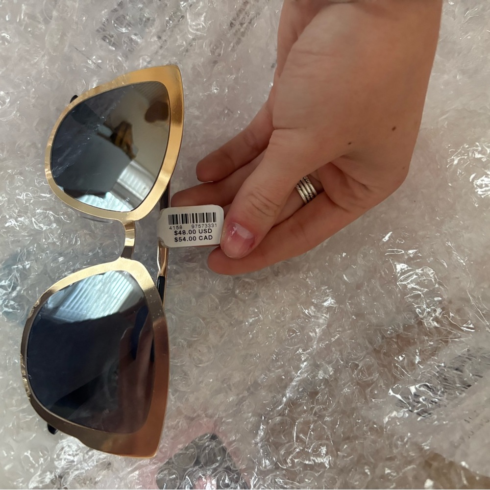 Anthropologie Gold and Black Sunglasses